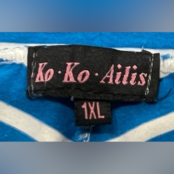 Cato Blue & White Long Maxi Skirt - Picture 4 of 5